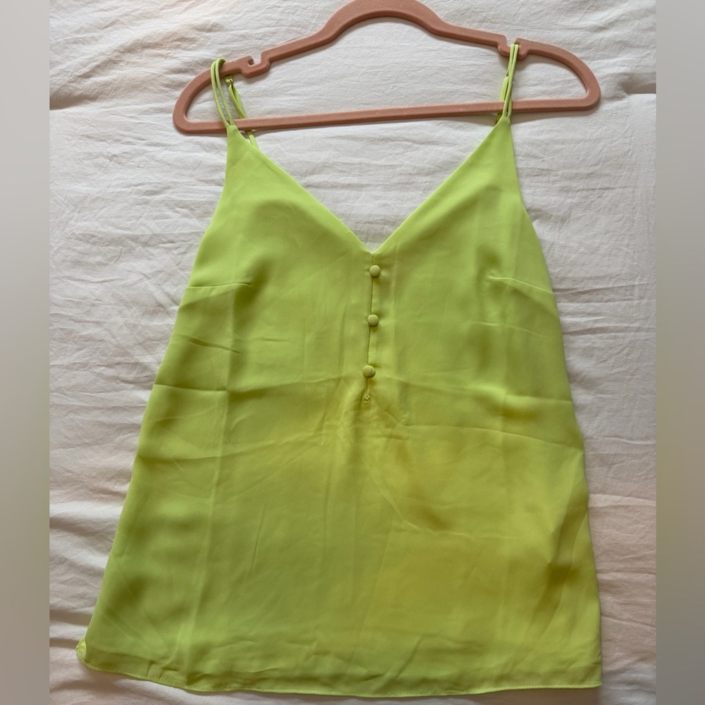 Lilly Pulitzer blouse top XS lime green yellow tank